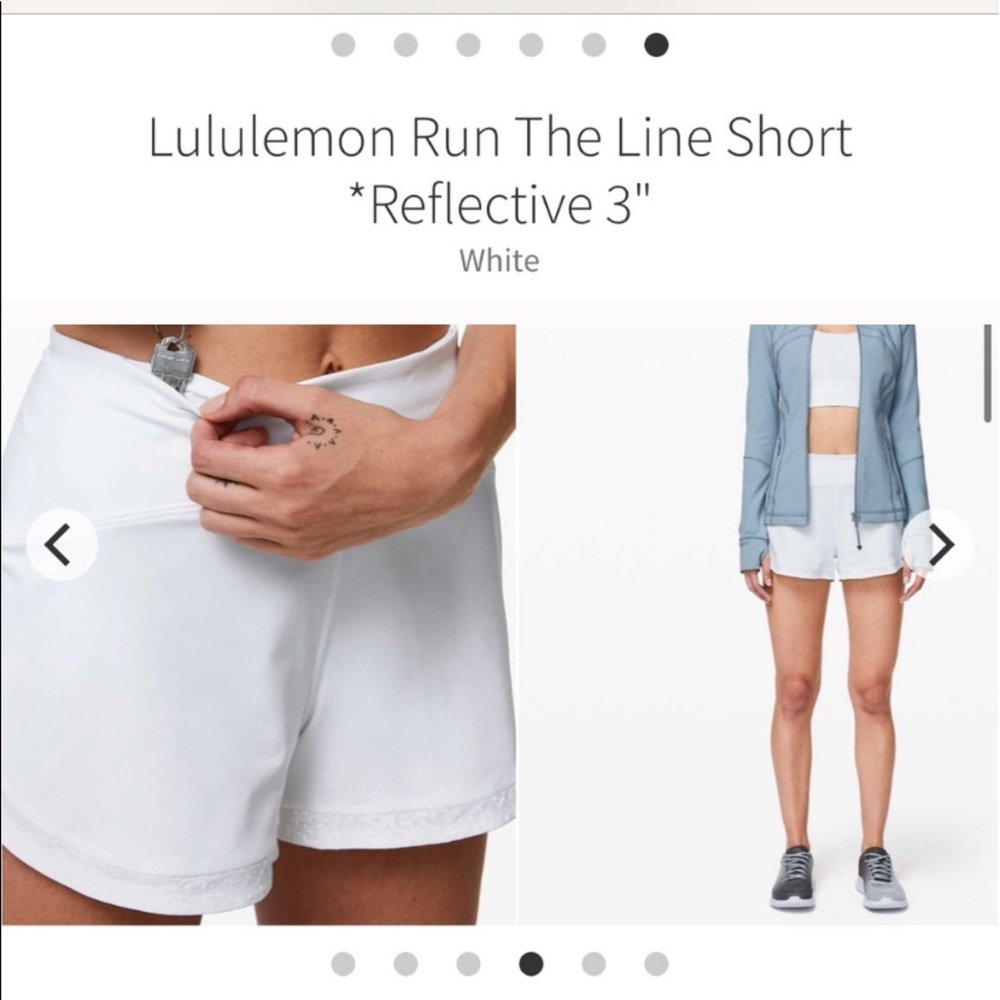 lululemon run the line reflective short